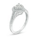 1/2 CT. T.W. Princess-Cut and Round Diamond Heart Frame Ring in 10K White Gold 1/2 CT. T.W. Princess-Cut and Round Diamond Heart Frame Ring in 10K White Gold