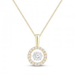 Unstoppable Love Round-Cut Diamond Necklace 1/3 ct tw 10K Yellow Gold