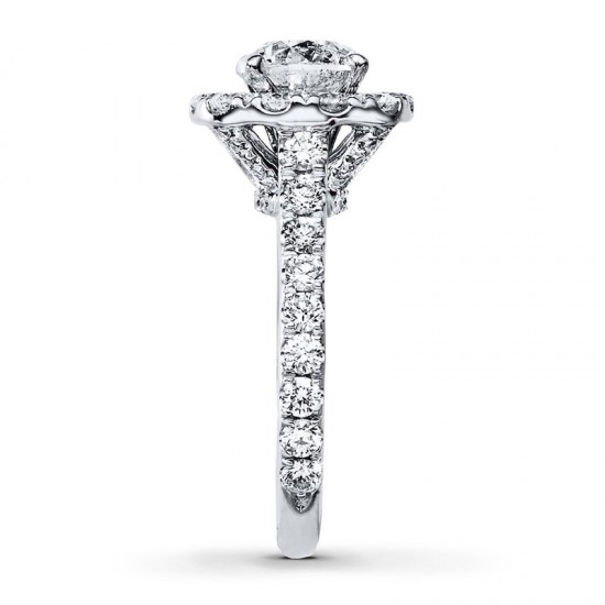Engagement Ring 2-3/4 ct tw Diamonds 14K White Gold Engagement Ring 2-3/4 ct tw Diamonds 14K White Gold