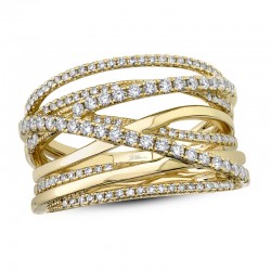 Shy Creation Diamond Ring 5/8 ct tw Round 14K Yellow Gold