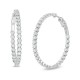 Marilyn Monroe Collection 3 CT TW Journey Diamond Inside-Out Hoop Earrings in 10K White Gold Marilyn Monroe Collection 3 CT TW Journey Diamond Inside-Out Hoop Earrings in 10K White Gold
