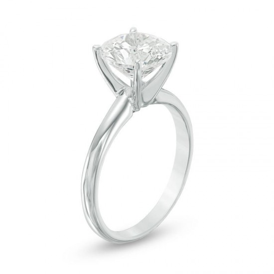 3 CT Certified Diamond Solitaire Engagement Ring in 14K White Gold (I/SI2) 3 CT Certified Diamond Solitaire Engagement Ring in 14K White Gold (I/SI2)