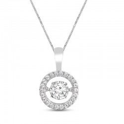 Unstoppable Love Necklace 1/2 ct tw 10K White Gold 19